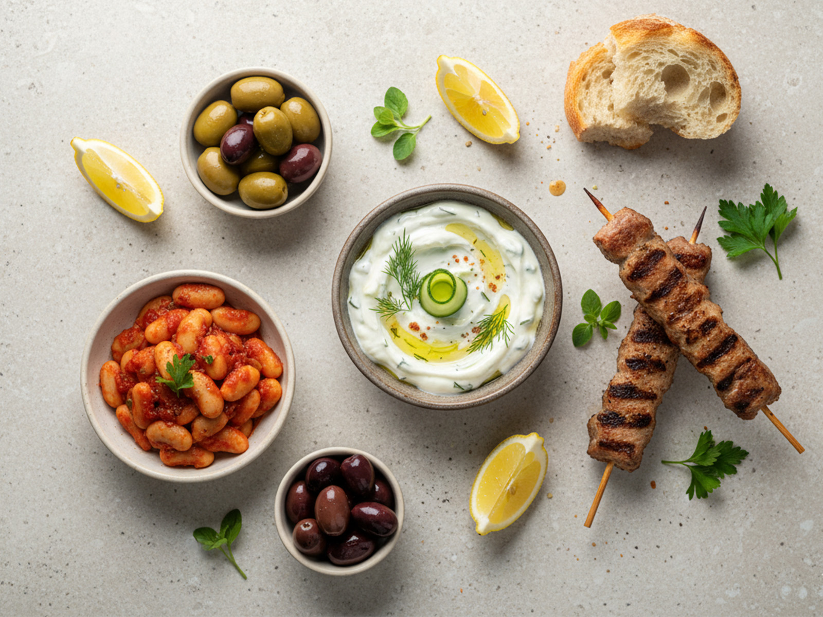 Griechische Spezialitäten gemeinsam genießen